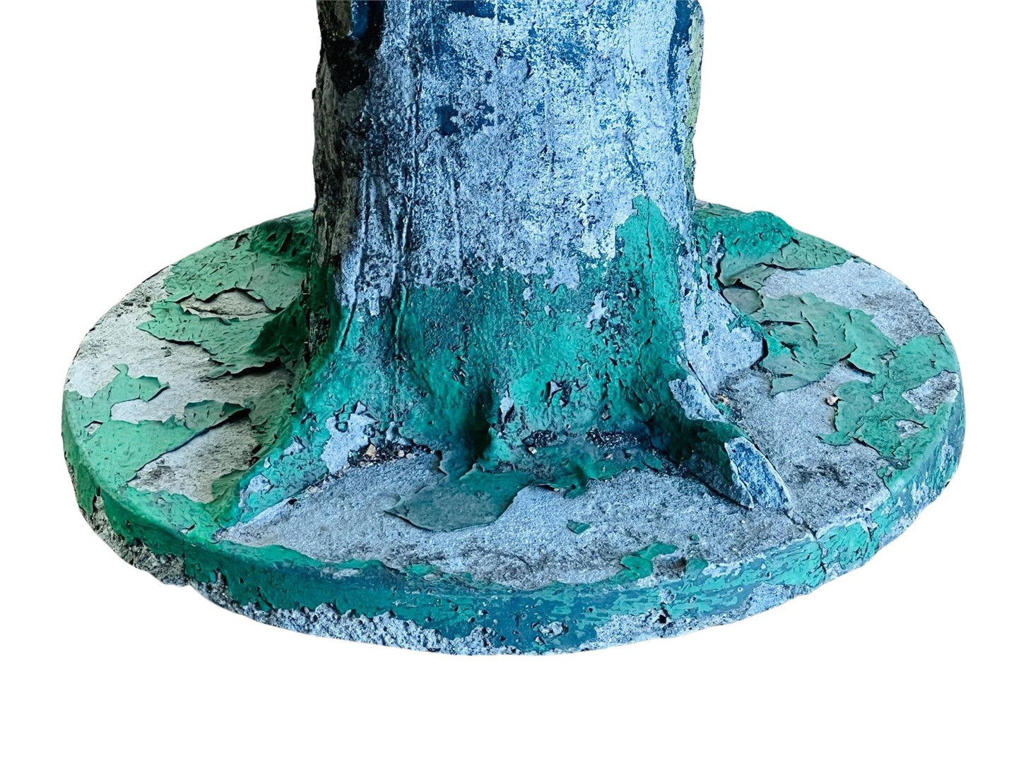 Rare Hand-Painted Faux Bois Concrete Garden Table