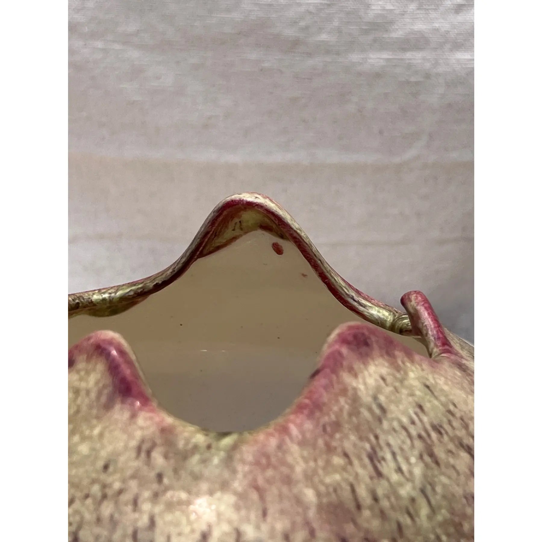 1980s vintage pink ceramic bowl with pinched top design and smooth glaze, showcasing handcrafted pottery artistry — Hommes and Gardens, Home Decor Collection, Decorative Bowls, Art Pottery, Vintage Ceramic, Retro Style, Handmade Pottery Bowl, Pink Decor Accent, Artistic Home Collectible.