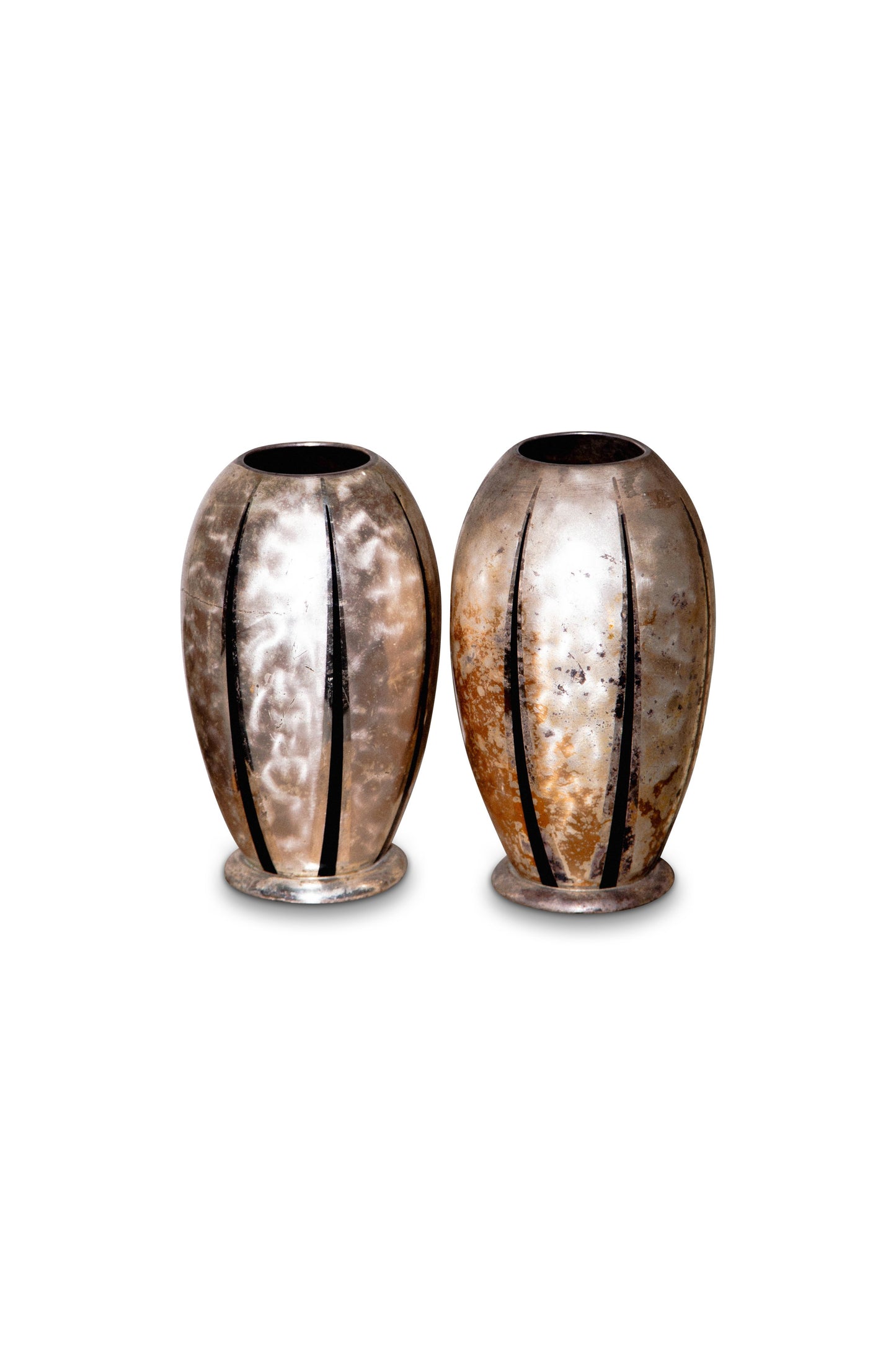 Set of Vintage German Ikora Silver Plated Vase by Wmf (1940's)