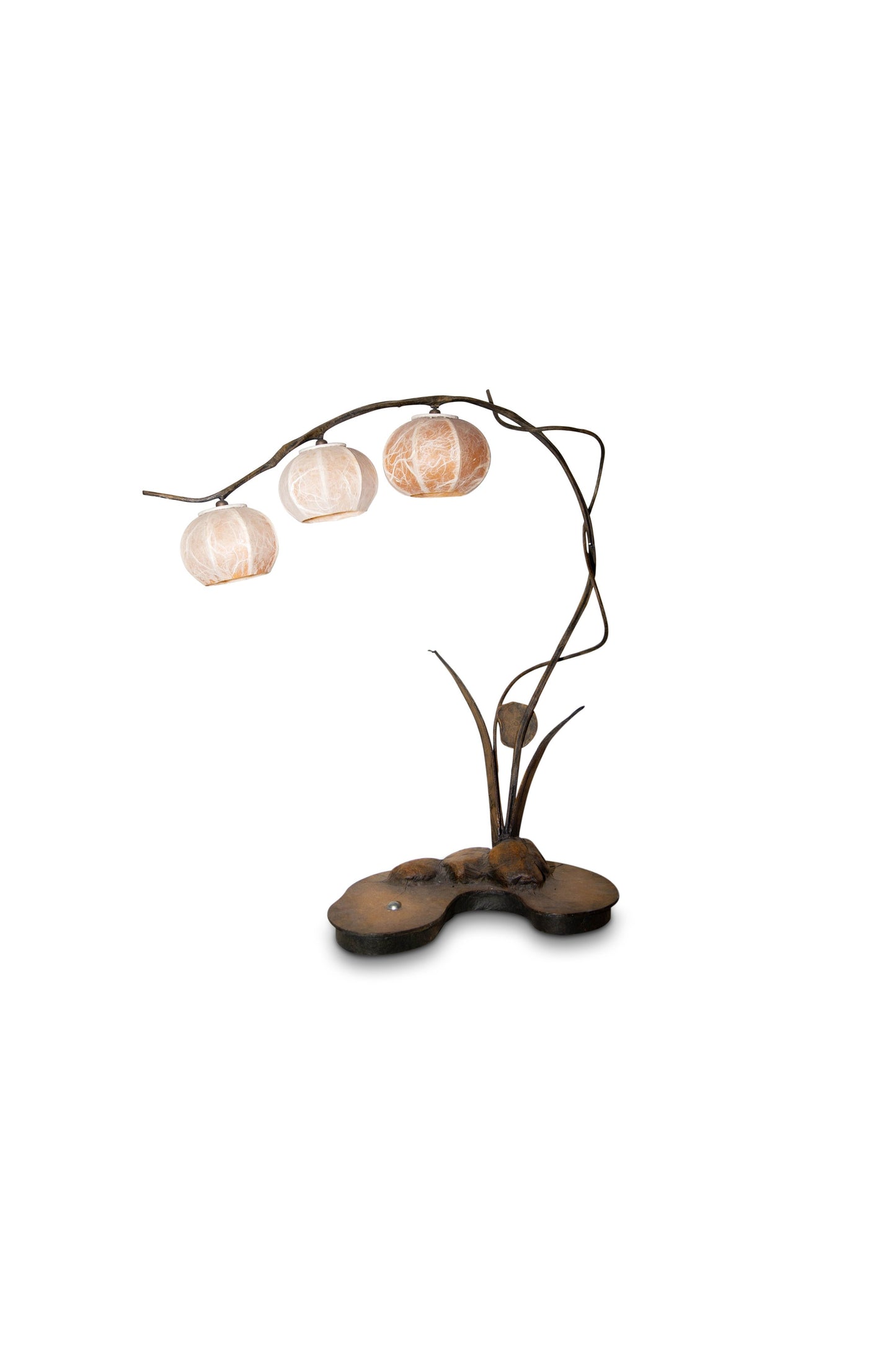 Vintage Korean Mulberry Paper Hanji Table Lamp