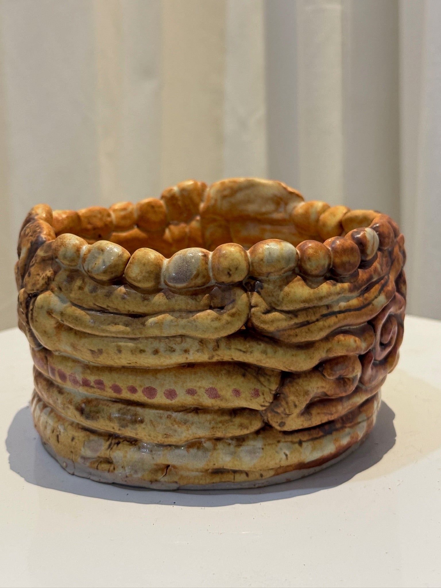 Handmade ceramic swirly coiled pottery vessel with earthy brown glaze and tactile texture, showcasing organic craftsmanship and timeless appeal — Hommes and Gardens, Vases Collection, Landscape Architect, Interior Designer, Outdoor Living, Art, Furniture, Objects, Best Gifts, Nature, Backyard, Yard, Outdoor Decorations, Home Decor, Home Design, Luxury Design.