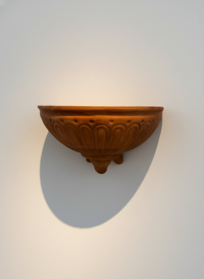 terracotta wall planter pots Vintage Italian Terracotta Wall Pocket Planter – Handcrafted Fluted De –  Hommes + Gardens