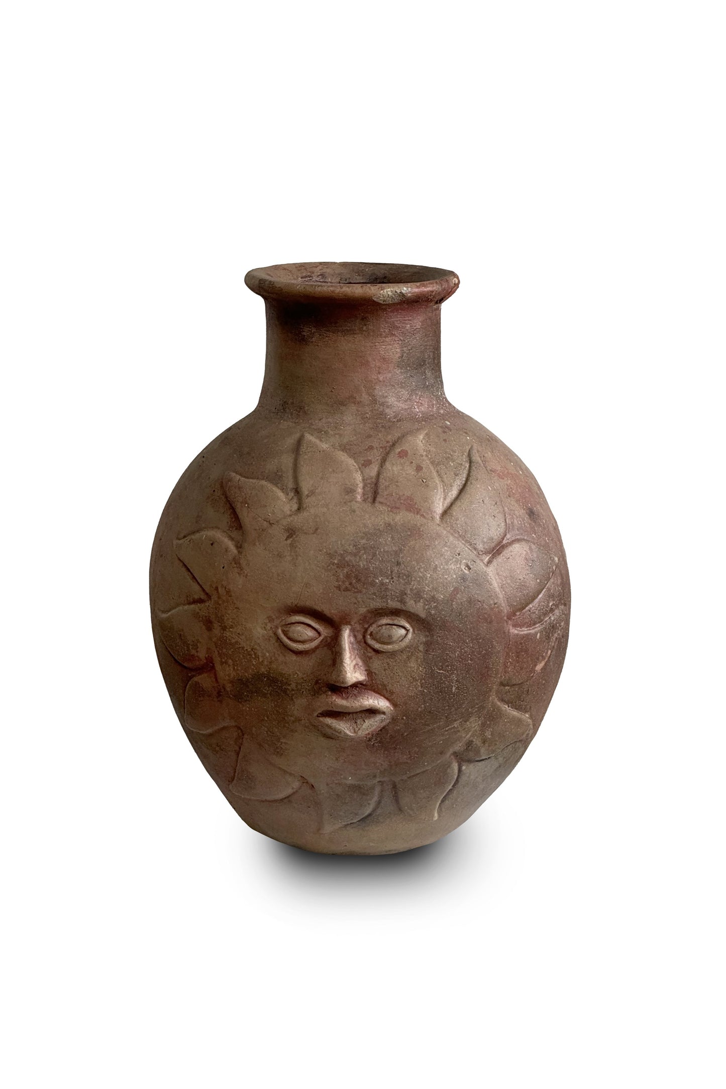 Mid Century Sun and Moon Ceramic Vase