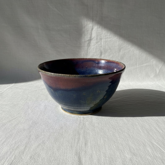 Signed glazed stoneware bowl featuring abstract multicolour design with glossy finish, handcrafted artistic pottery — Hommes and Gardens, Objects Collection, Home Decor, Decorative Bowls, Ceramic Art, Artistic Interiors, Collectible Pottery.