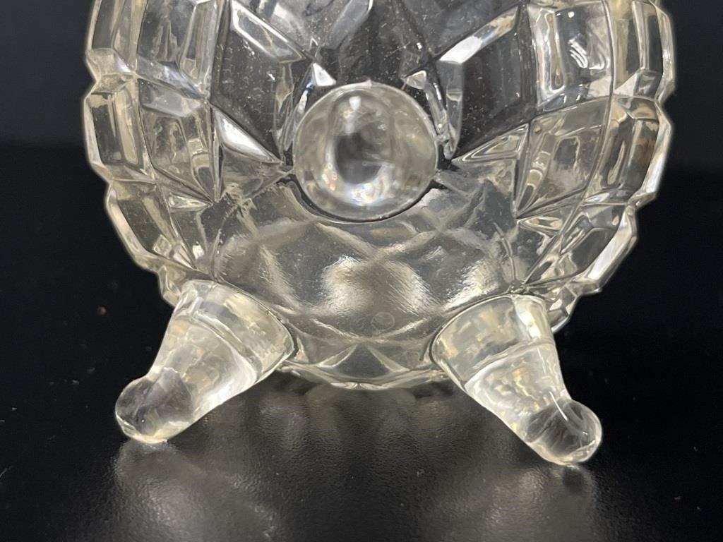 Slovakian crystal pineapple covered candy bowl with footed design, vintage decorative jar adding brilliance to any setting — Hommes and Gardens, Home Decor Collection, Decorative Objects, Bowls, Gifts & Merch, landscape design, plant design, Landscape Architect, Interior Designer, Outdoor Living, Outdoor Decorations, Home Design, Luxury Design, Art, Furniture, Objects, Best Gifts, Nature, Backyard, Yard.