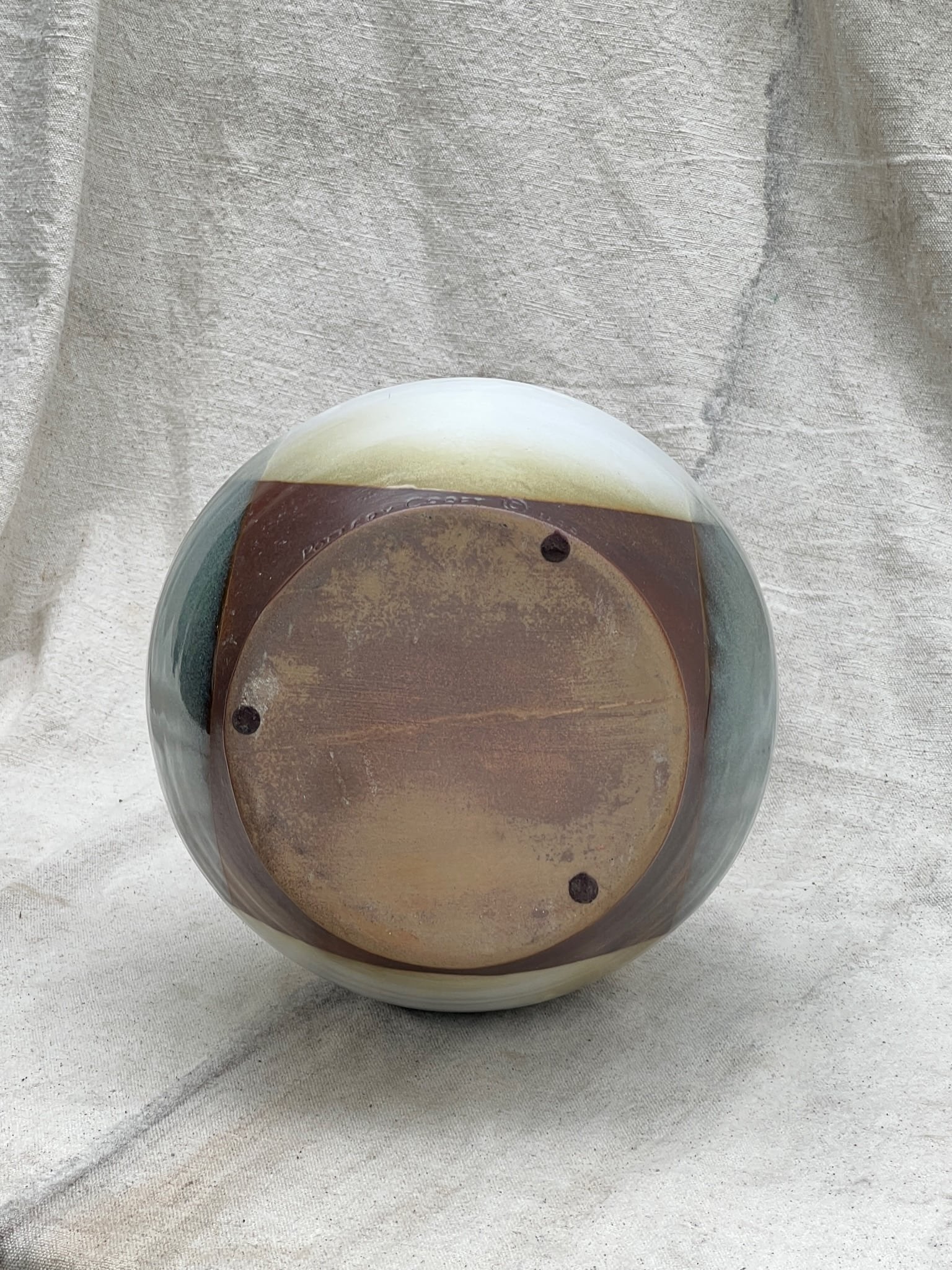 Vintage Pottery Craft ceramic vase with artistic drip glaze in rich earthy and blue tones, a statement piece of mid-century modern home decor — Hommes and Gardens, Pots and Vessels Collection, Vases, Art Pottery, Decorative Objects, Vintage Ceramic, Mid Century Modern Design, Collectible Pottery, Stylish Home Accent.