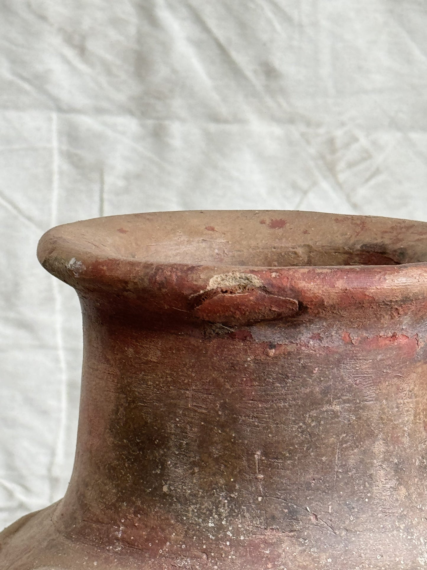 Mid Century Sun and Moon Ceramic Vase