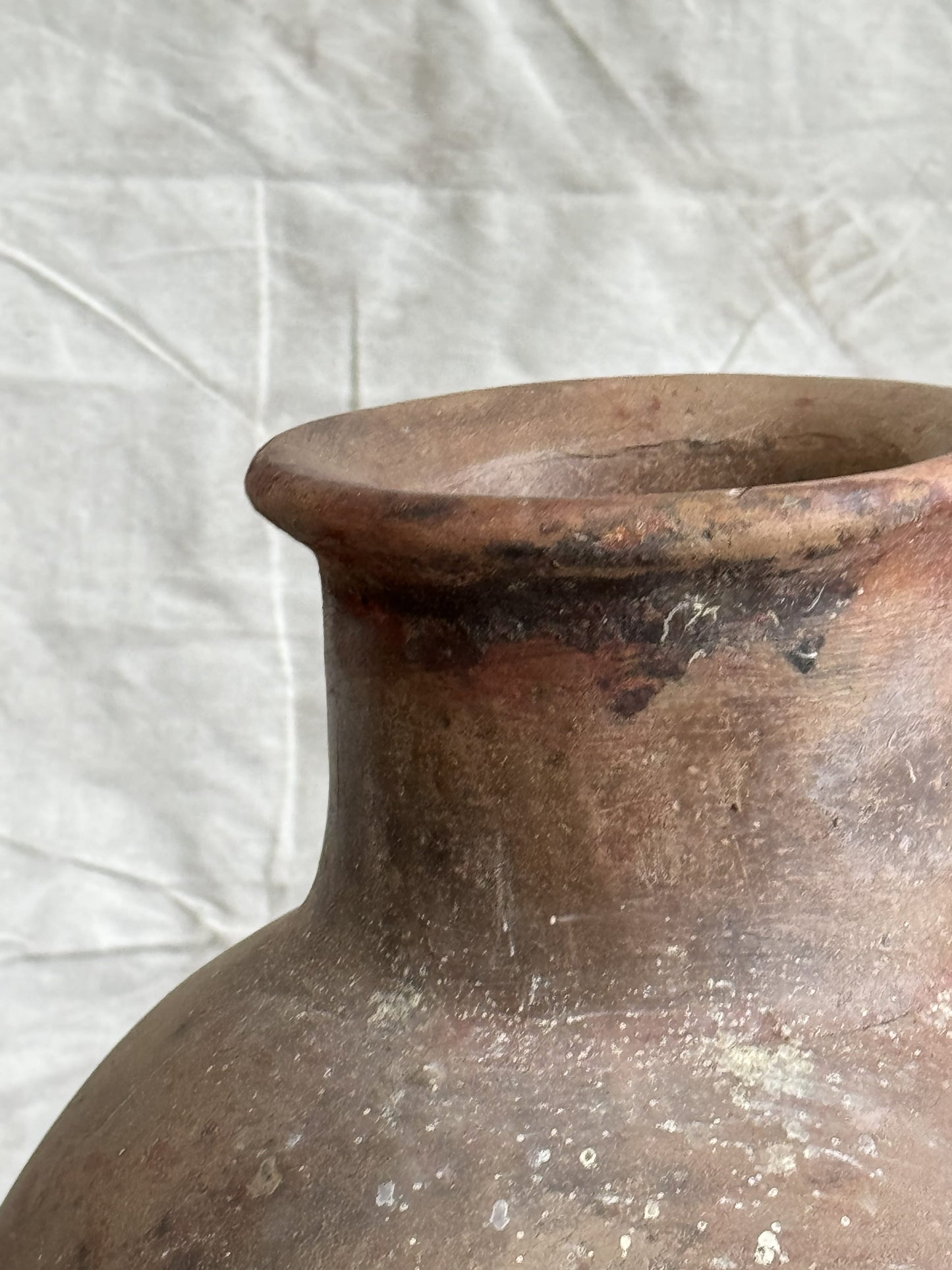 Mid Century Sun and Moon Ceramic Vase
