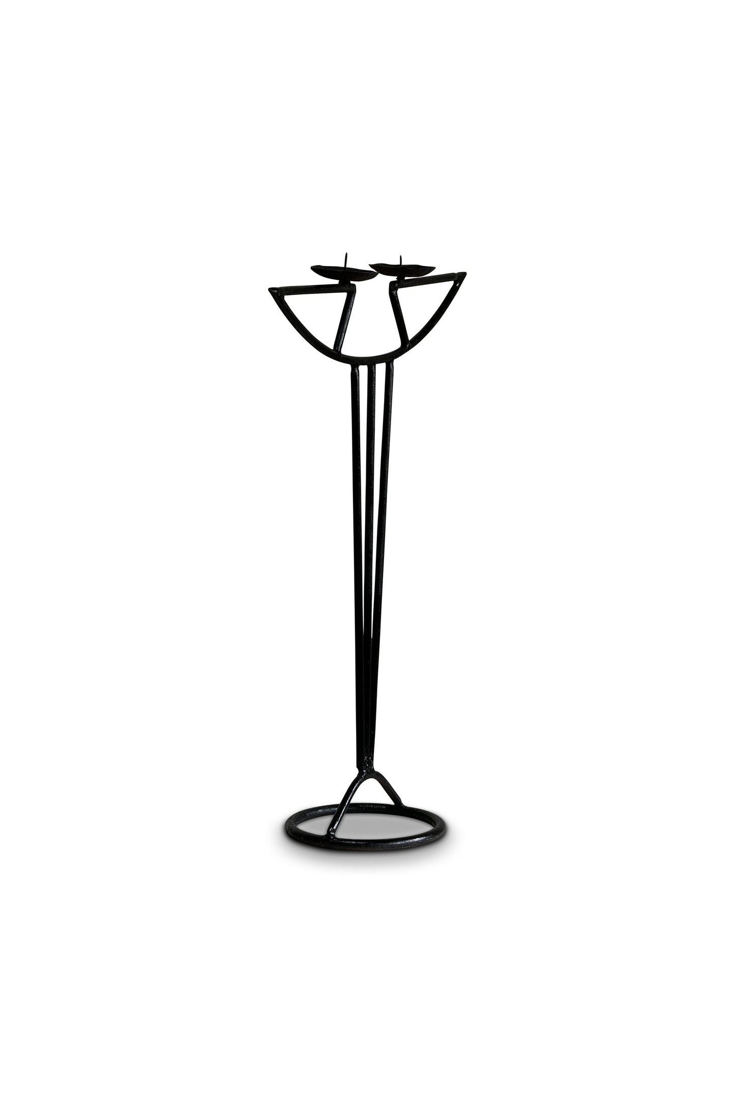 Vintage Art Nouveau Wrought Iron Candle Holder