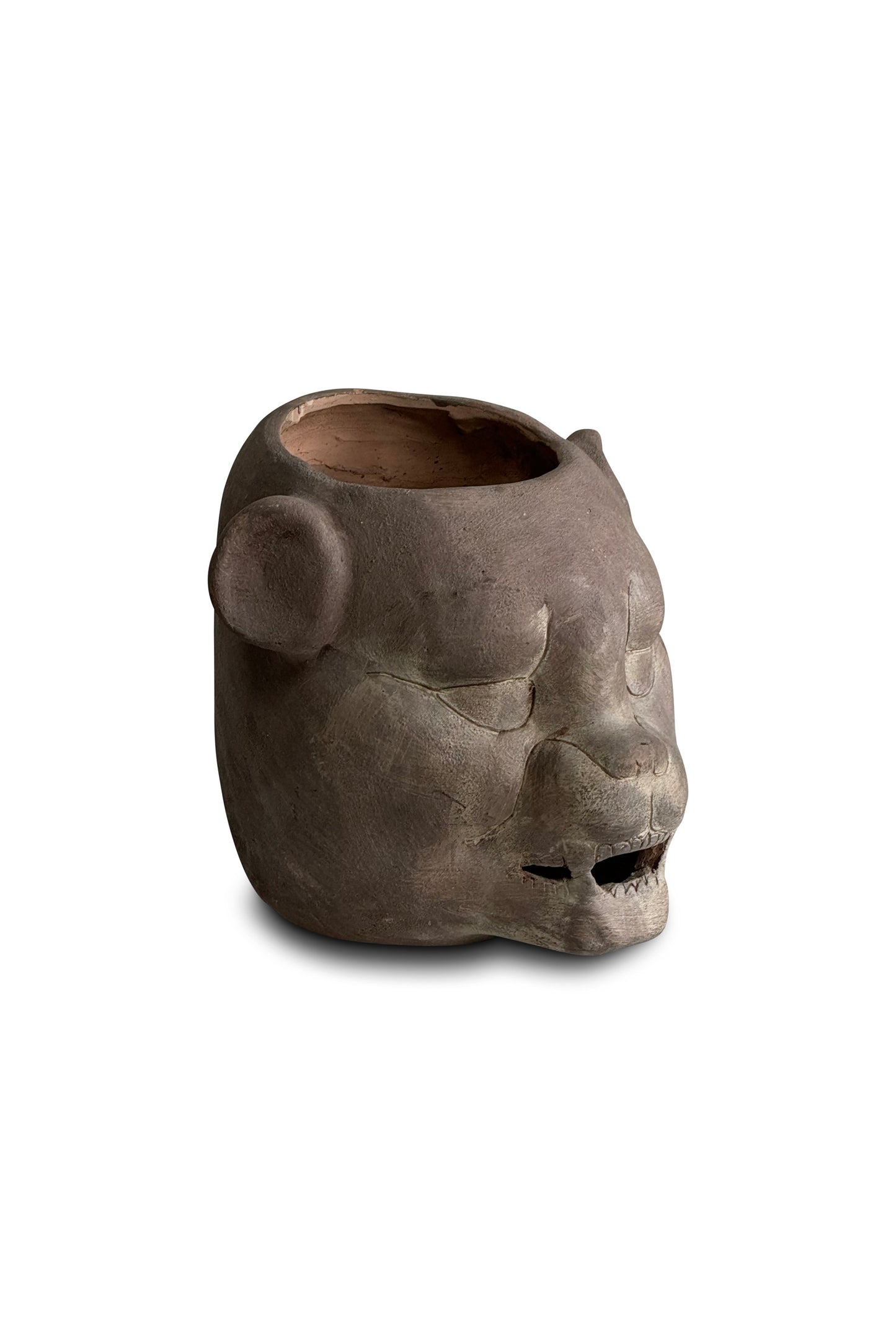 Vintage Jaguar Pot in the Style of Zoomorphic Pot from Tabasco