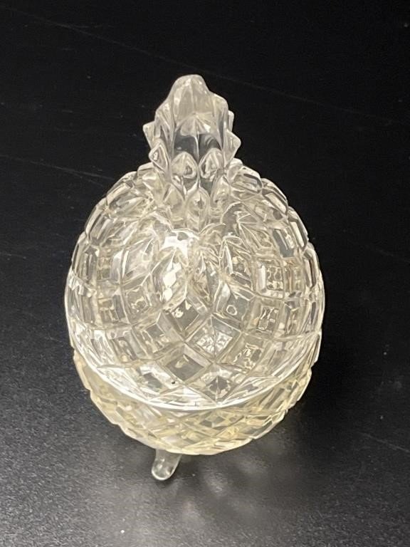 Slovakian Crystal Pineapple shaped Candy Jar