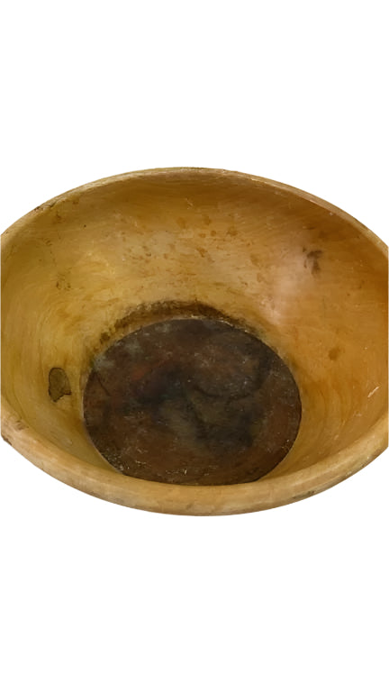 Vintage mesquite Wooden bowl Signed Lorenzo