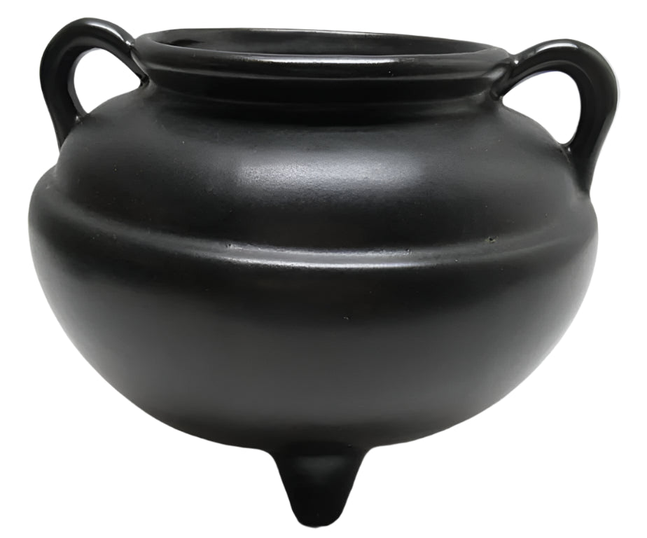RRP Co Pottery Black 3-Footed Cauldron Planter