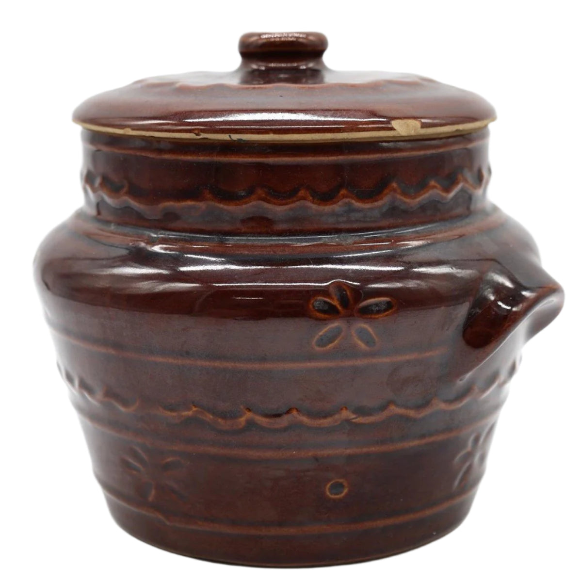Vintage 1950's Mar-Crest Pottery Bean Pot - Oven Proof