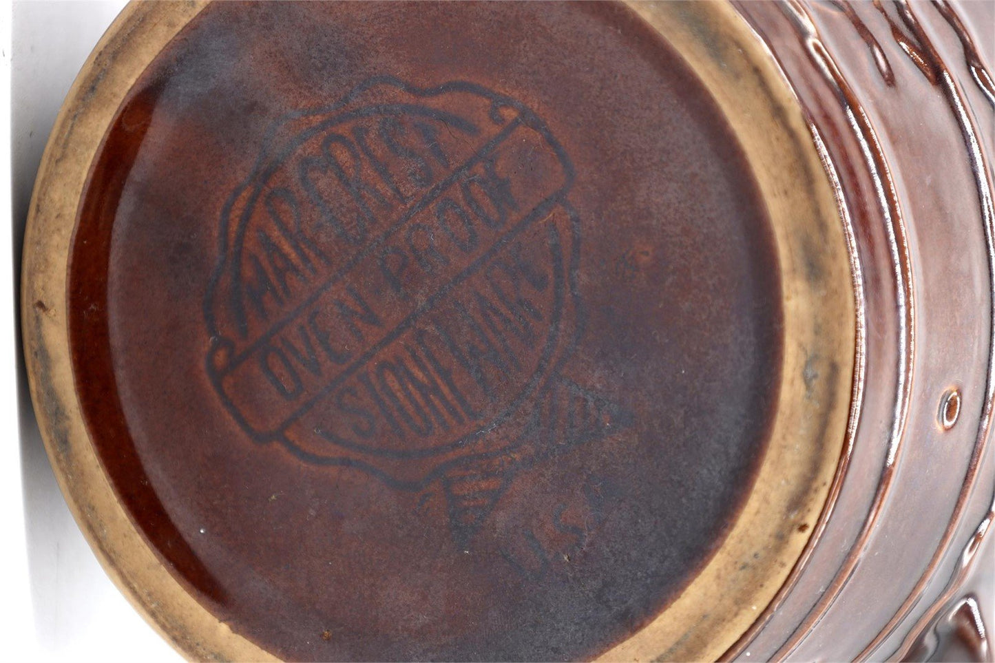 Vintage 1950's Mar-Crest Pottery Bean Pot - Oven Proof
