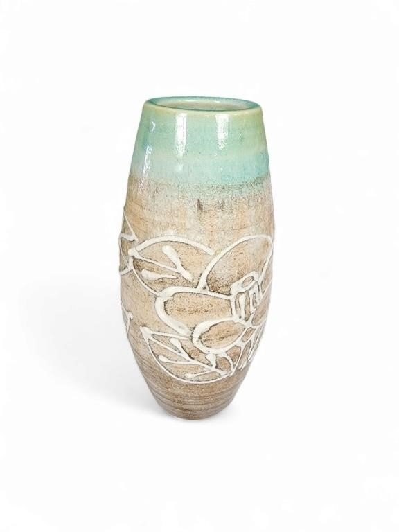 Vintage stamp-signed ceramic vase