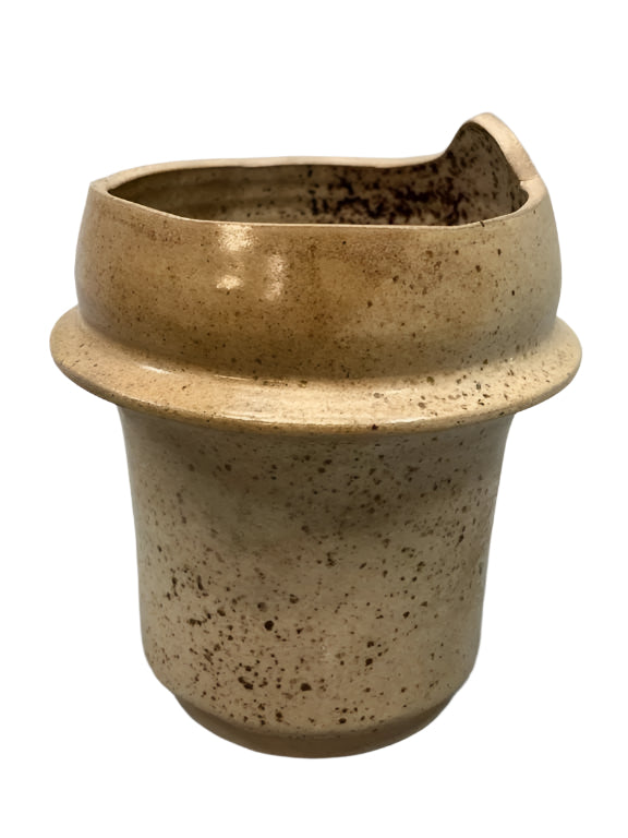 Quebec Artisan Stoneware Pottery Vase - Signed