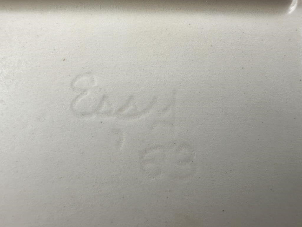 Mid Century White Ceramic Trinket Box