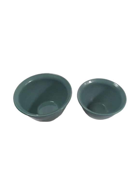 Set of 2 teal Mixing Bowls - Made in Portugal
