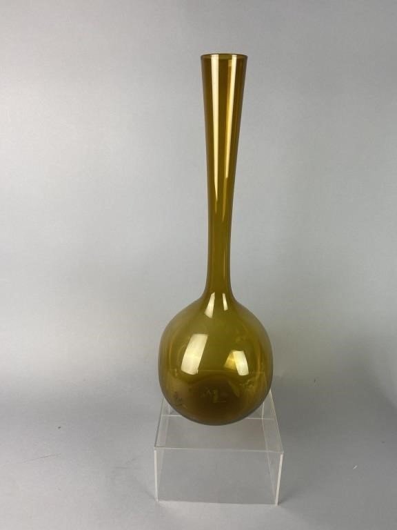 Swedish 1950's/60's Amber Glass Vase