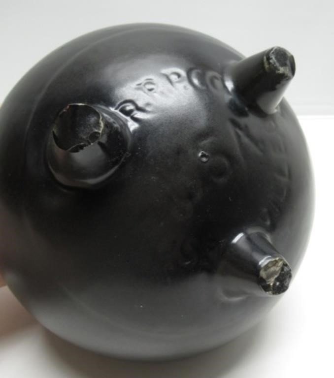 RRP Co Pottery Black 3-Footed Cauldron Planter