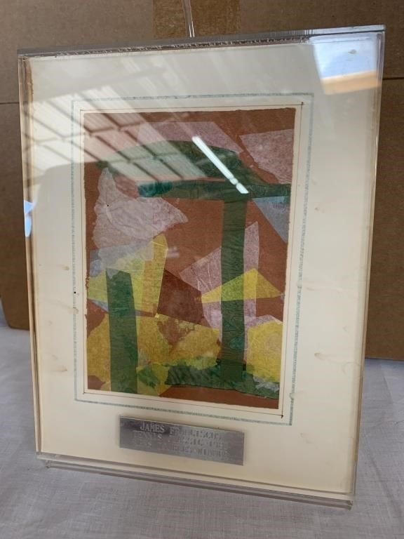 Original Artwork Inside Frame with paperwork/documents - James Franciscus Actor 1980 Tennis Classic Men’s