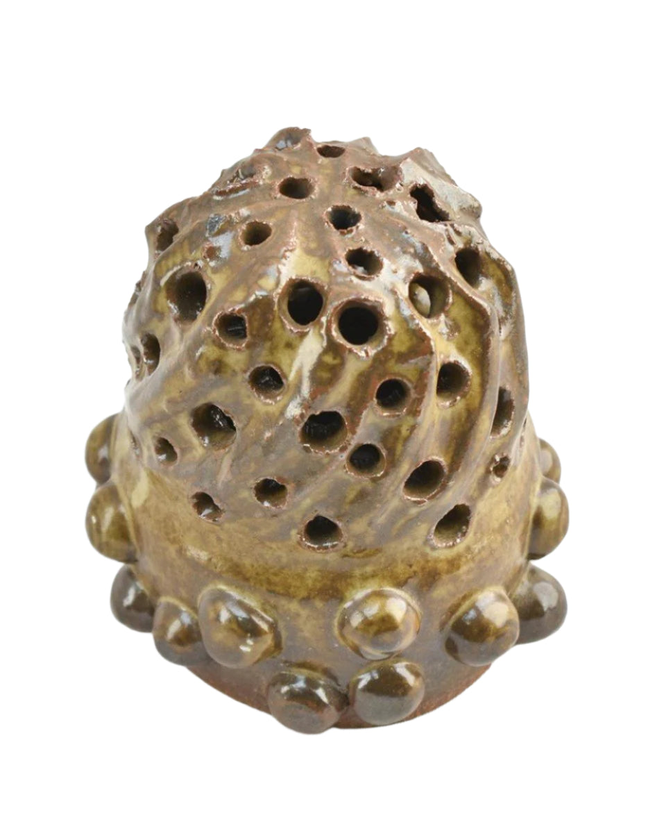 Naïve Art Pottery - Flower frog - Signed Mary
