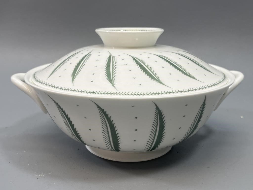 Mid-Century Modern Susie Cooper Spiral Fern Casserole with lid