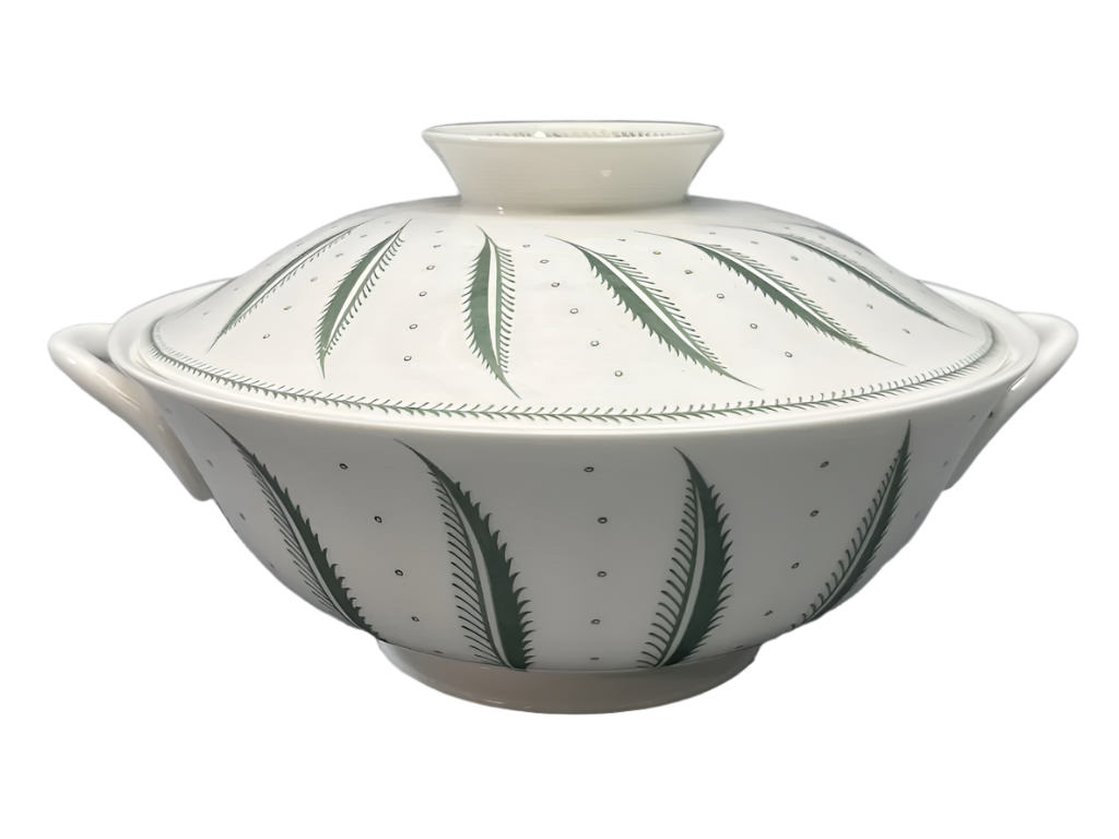 Mid-Century Modern Susie Cooper Spiral Fern Casserole with lid