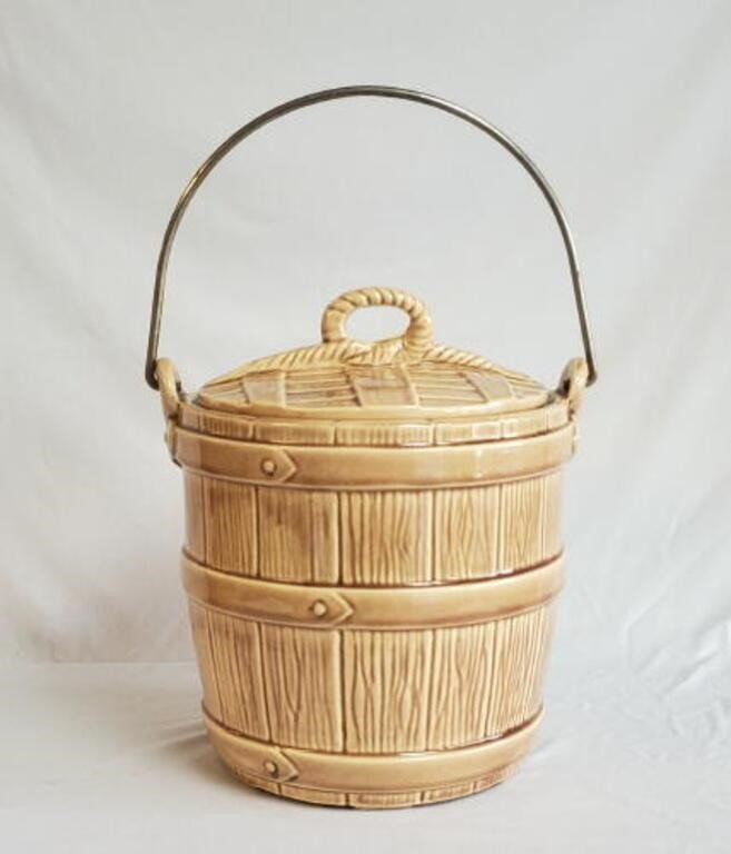 Vintage McCoy bucket cookie jar