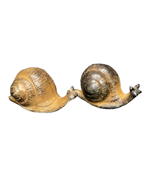 Pair of 1960s Ceramic Stoneware Snails
