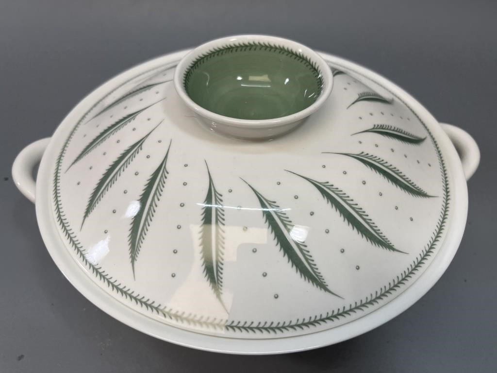 Mid-Century Modern Susie Cooper Spiral Fern Casserole with lid