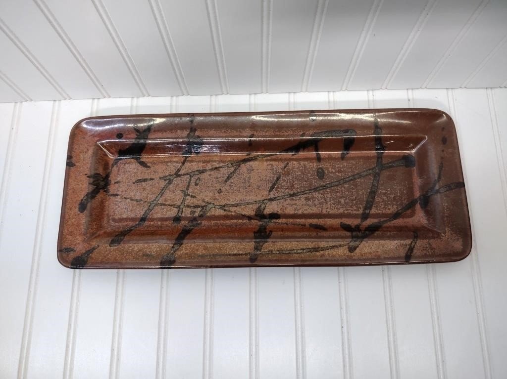 Studio Pottery Art Dish signed