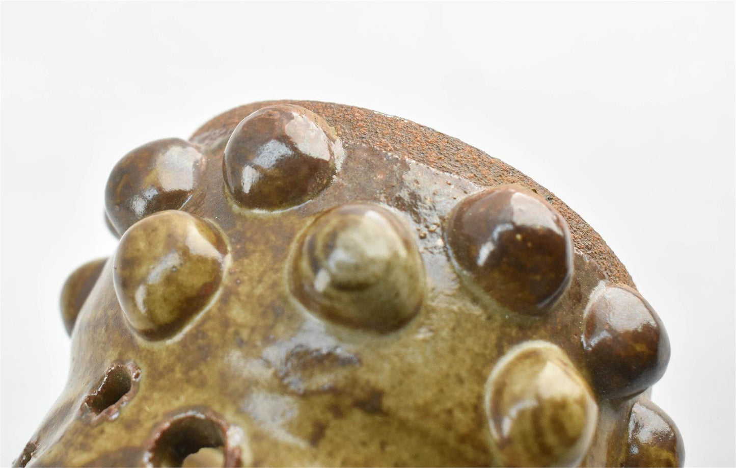 Naïve Art Pottery - Flower frog - Signed Mary