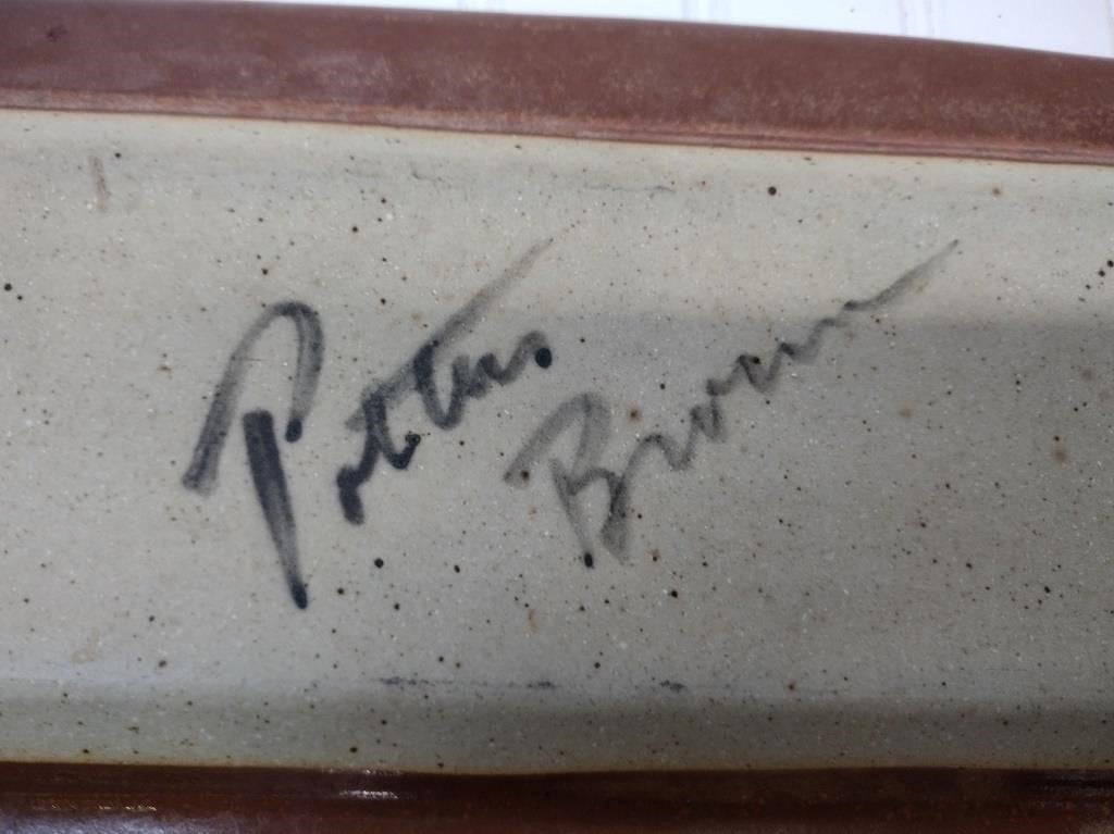 Studio Pottery Art Dish signed