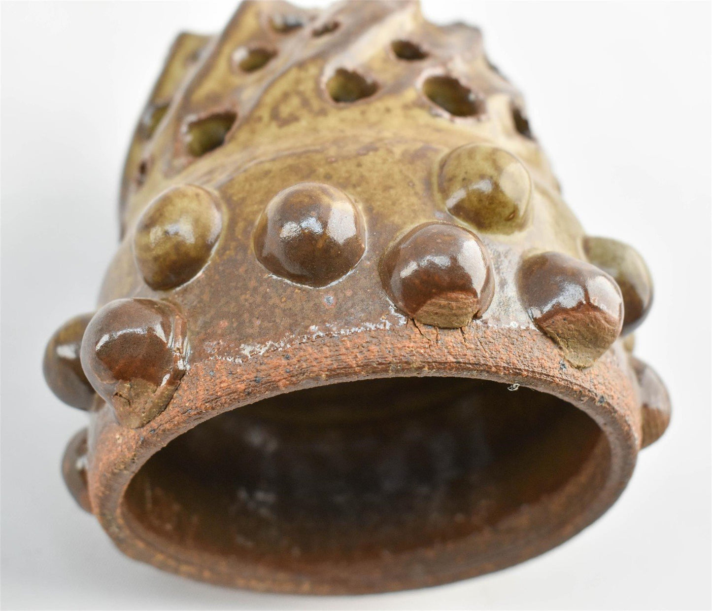 Naïve Art Pottery - Flower frog - Signed Mary
