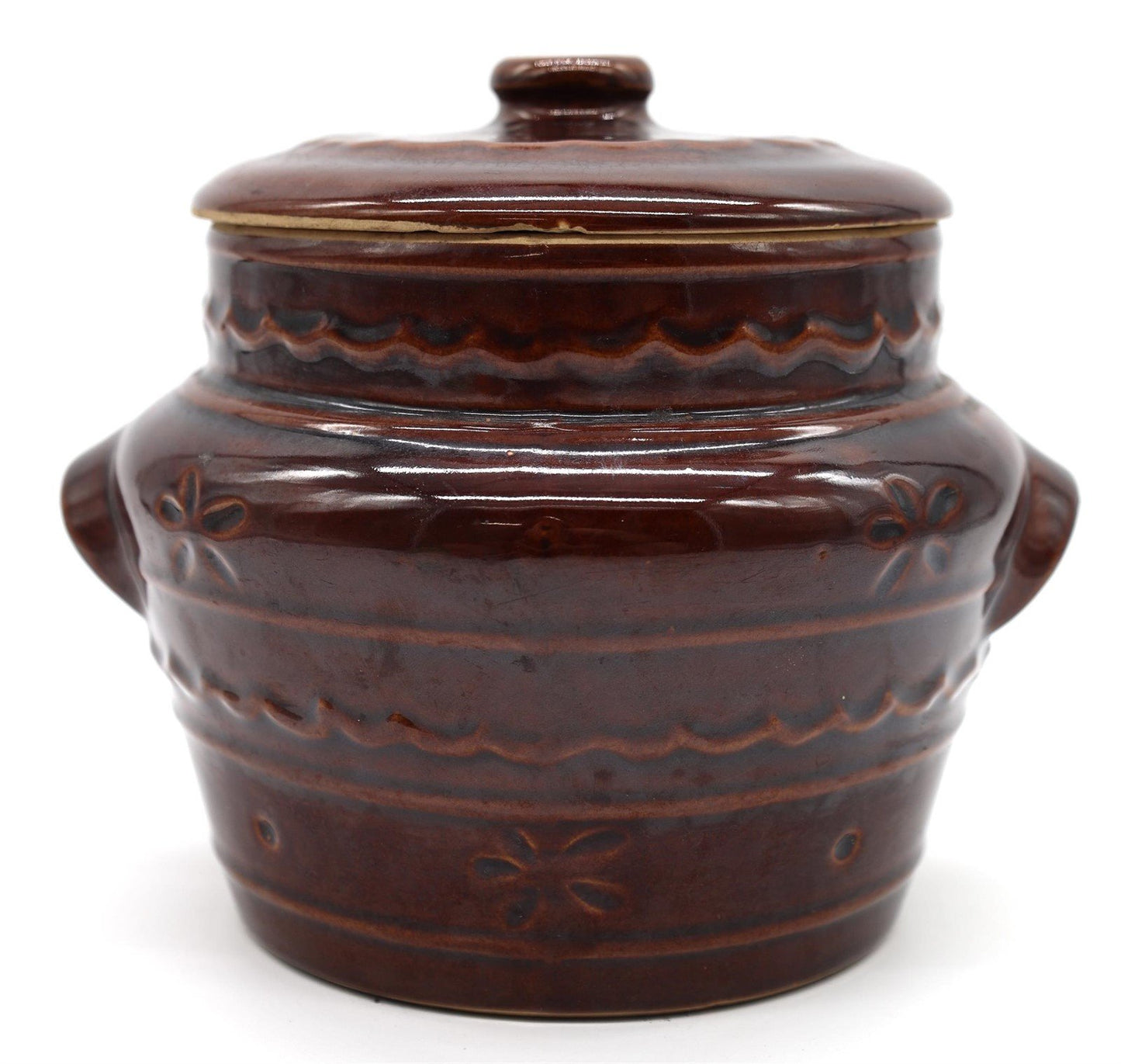Vintage 1950's Mar-Crest Pottery Bean Pot - Oven Proof
