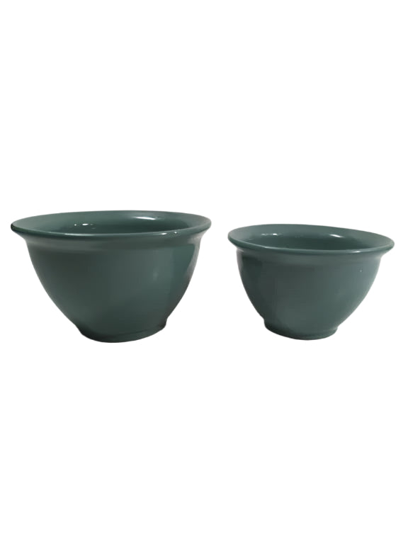 Set of 2 teal Mixing Bowls - Made in Portugal