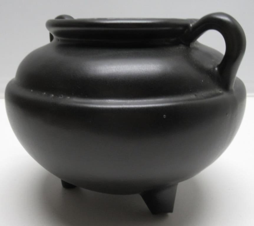 RRP Co Pottery Black 3-Footed Cauldron Planter
