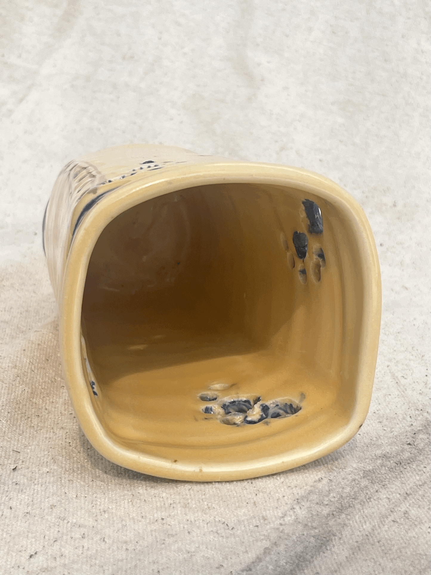 Mid Century Painted Pottery Vase (Signed Balliet)
