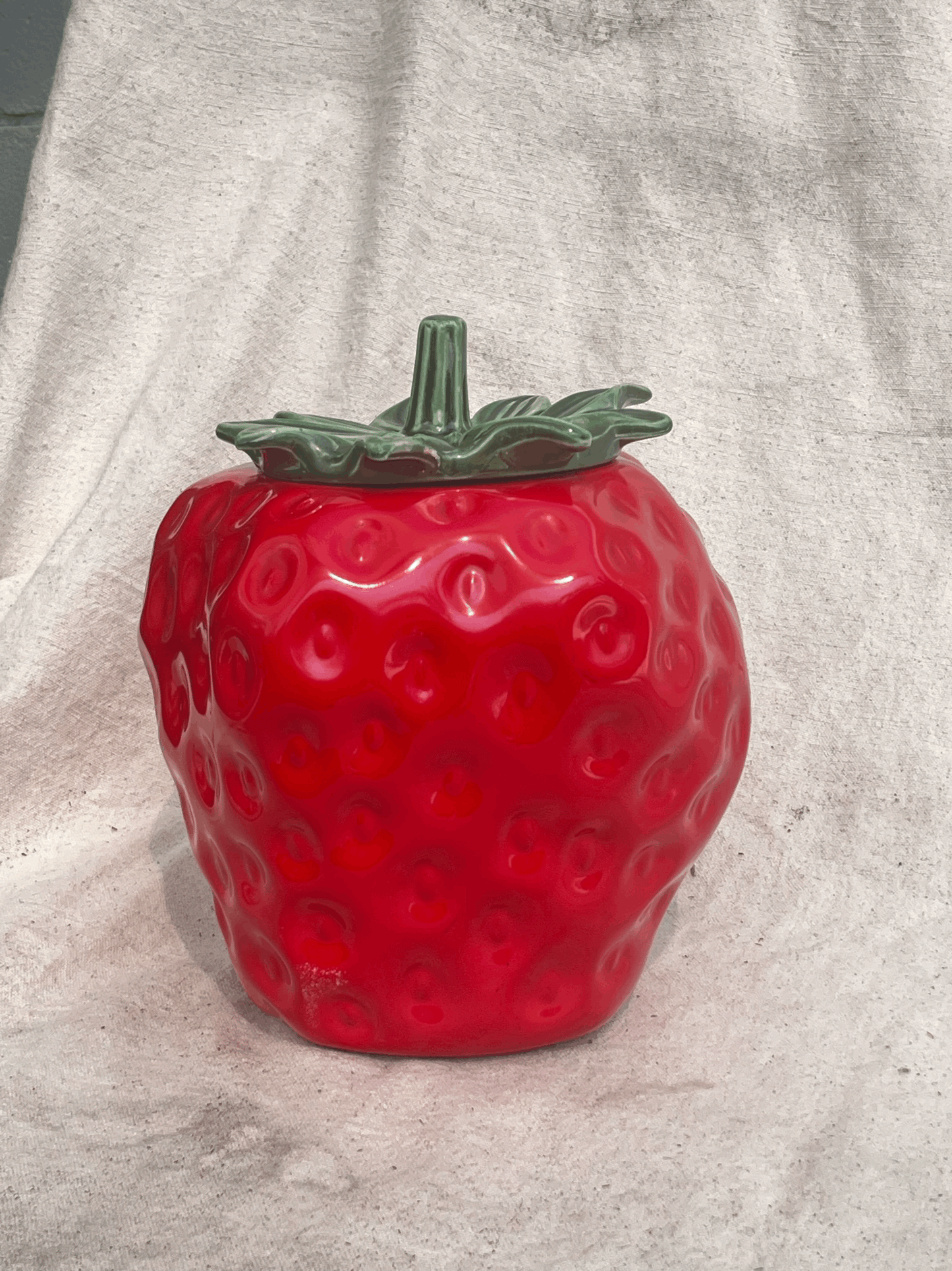 Vintage McCoy Pottery Strawberry Cookie Jar