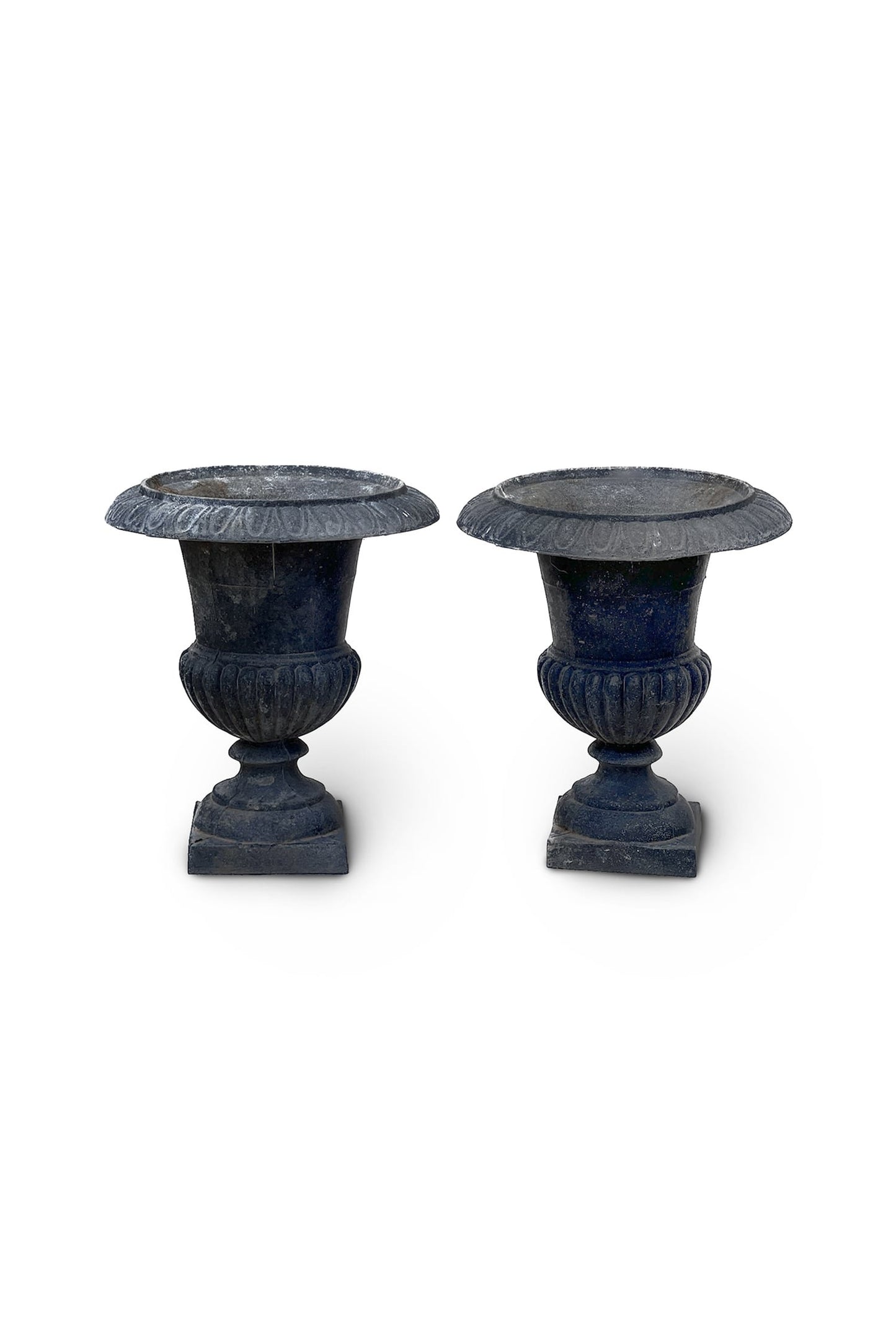 Neoclassical Cast Iron Urn Planter or Jardiniere (Set of 2)