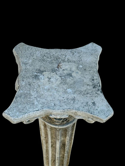 Pair of Grand Corinthian-Style Fluted Concrete Columns