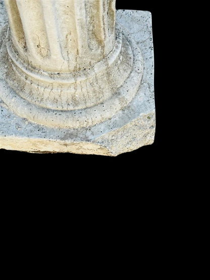 Pair of Grand Corinthian-Style Fluted Concrete Columns