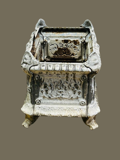 Antique French Cast Iron Garden Urn - Planter with Ornate Detailing