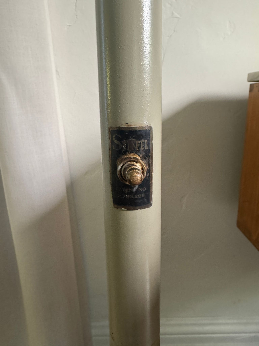 Raymond Loewy Era Stiffel Mid-Century Modern Tension Pole Floor Lamp