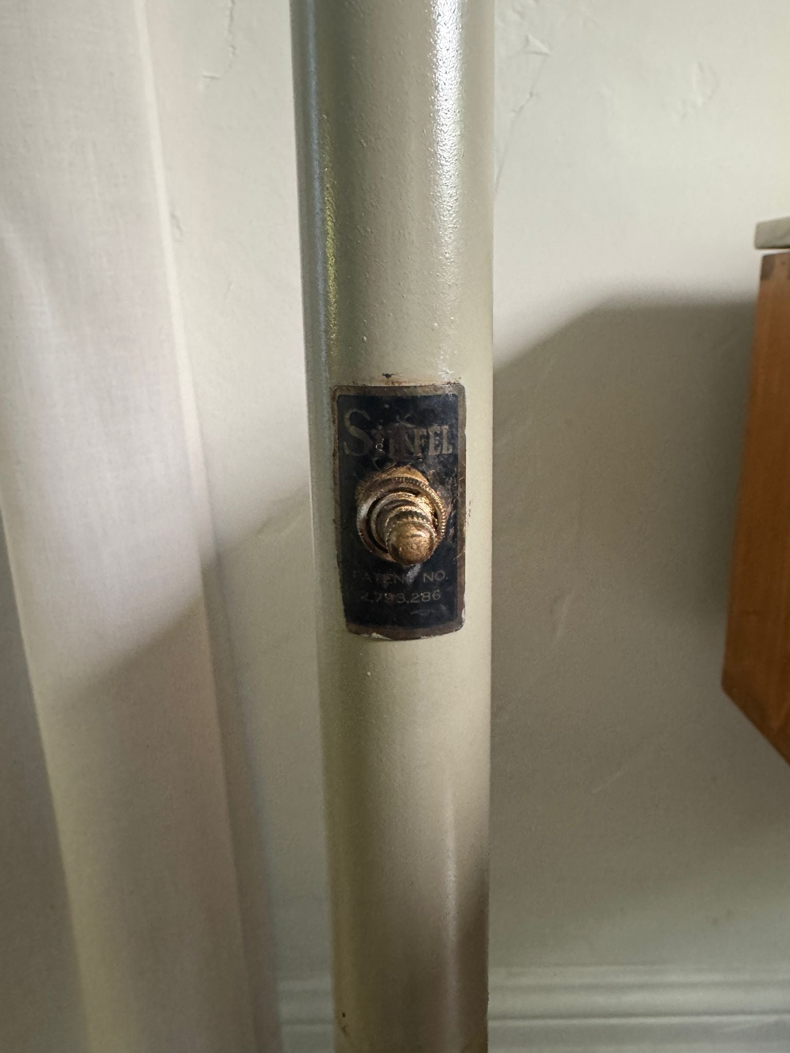 Raymond Loewy Era Stiffel Mid-Century Modern Tension Pole Floor Lamp