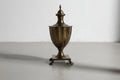 antique brass lidded urn neoclassical decor fluted body