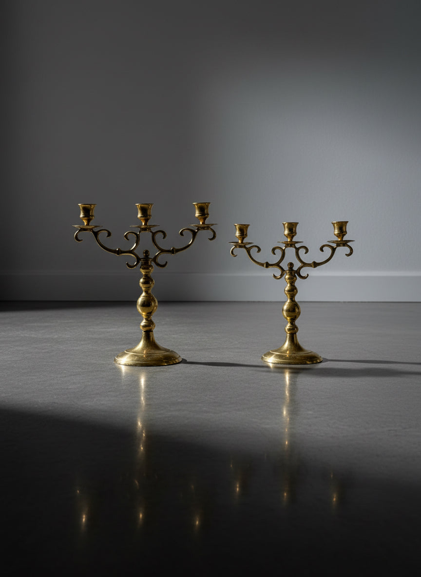 The Brass Parlor Candelabra Pair No. 01