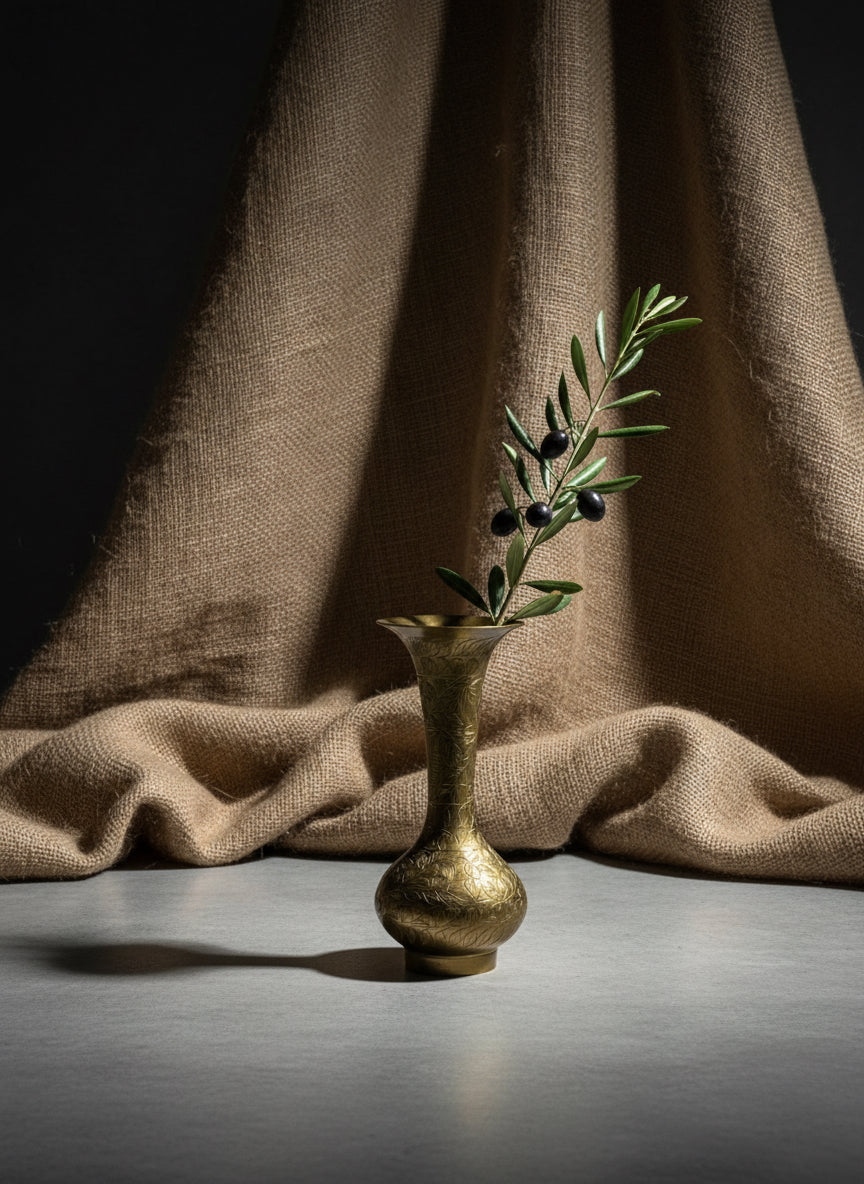 The Brass Etched Bloom Vase No. 43